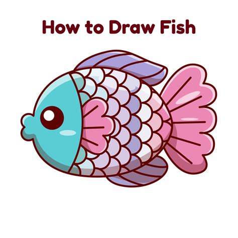 fish cute drawing